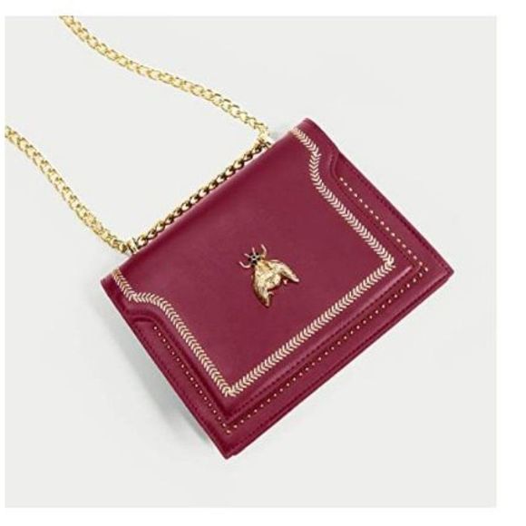 Women Small Crossbody Bag with Metal Chain - Picture 2 of 7